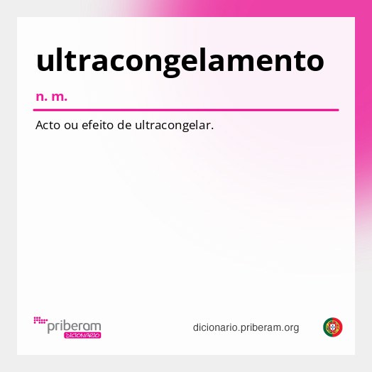 Significado de ultracongelamento