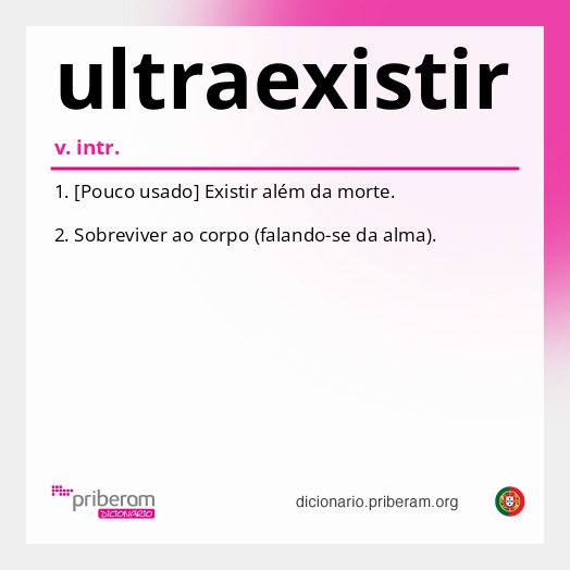 Significado de ultraexistir
