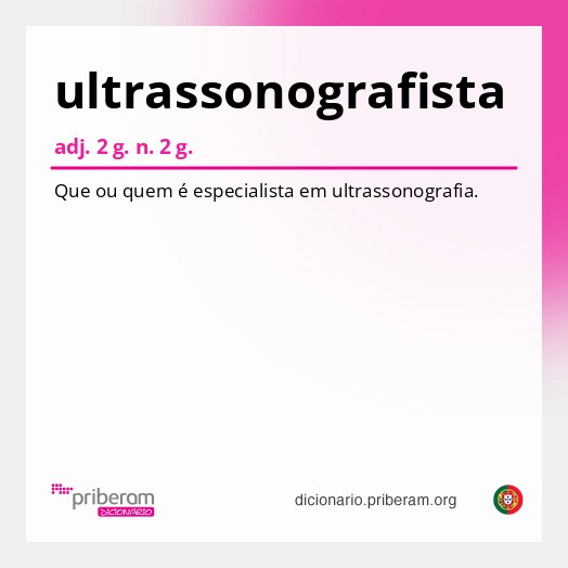 Significado de ultrassonografista