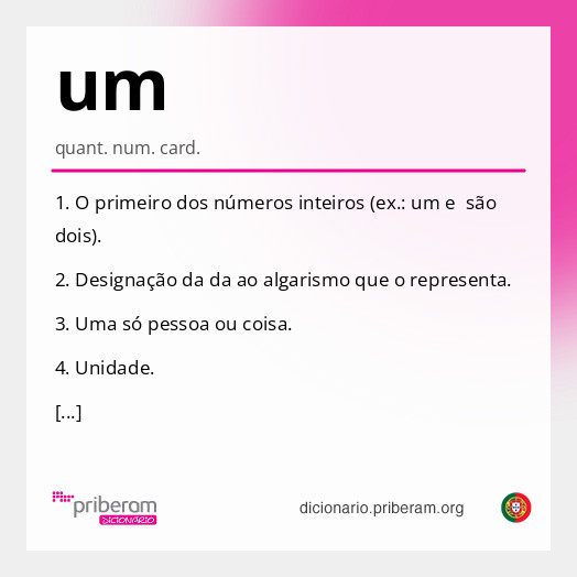 Significado de um