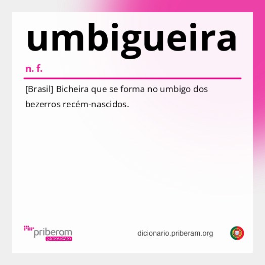 Significado de umbigueira
