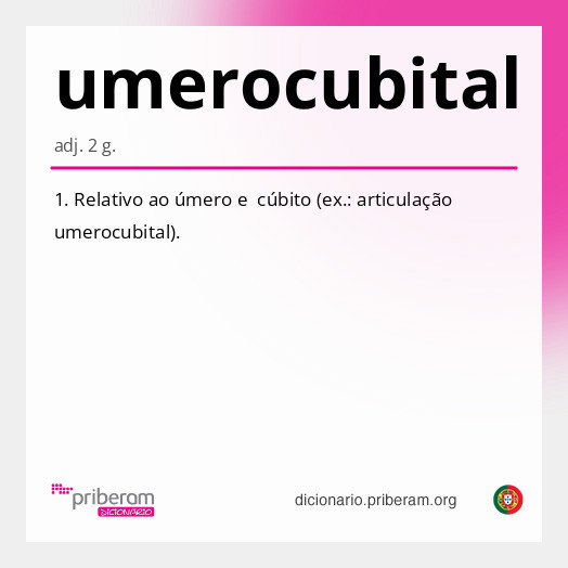 Significado de umerocubital