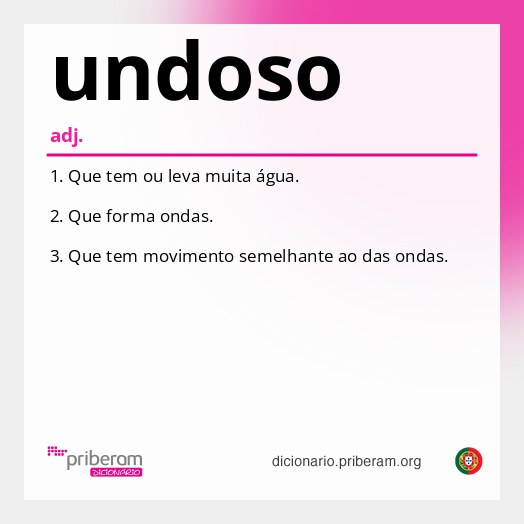 Significado de undoso