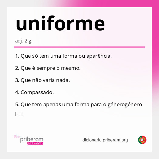 Significado de uniforme