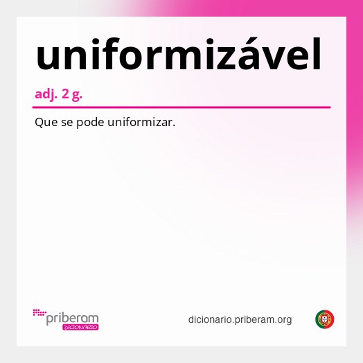 Significado de uniformizável