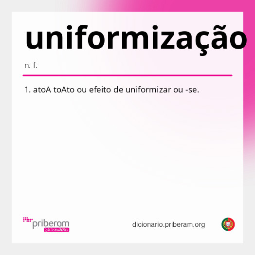 Significado de uniformização