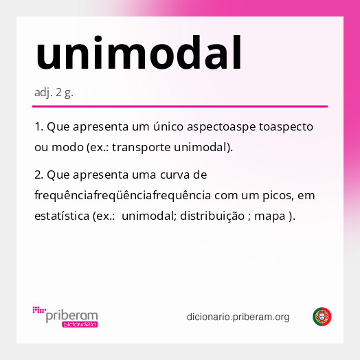 Significado de unimodal