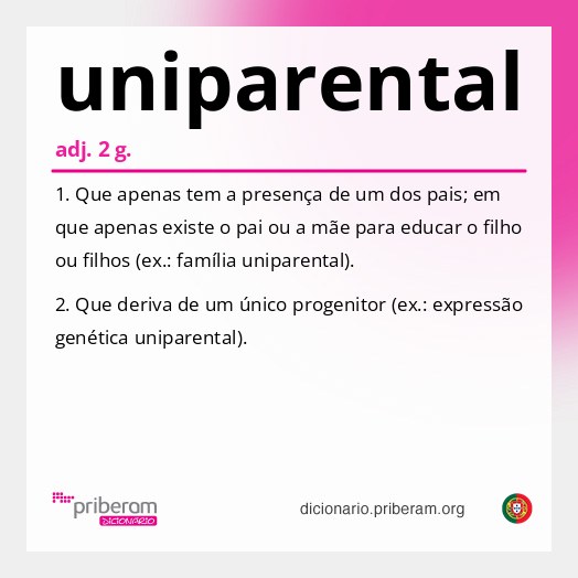 Significado de uniparental