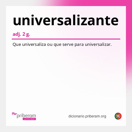 Significado de universalizante