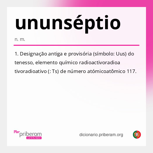 Significado de ununséptio