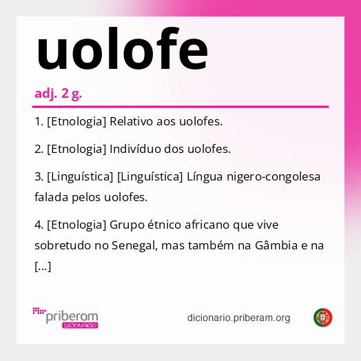 Significado de uolofe