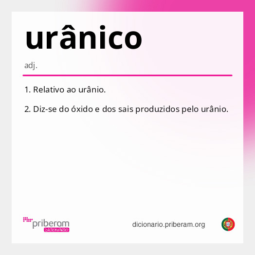 Significado de urânico