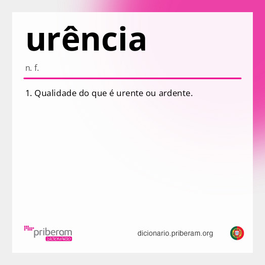 Significado de urência