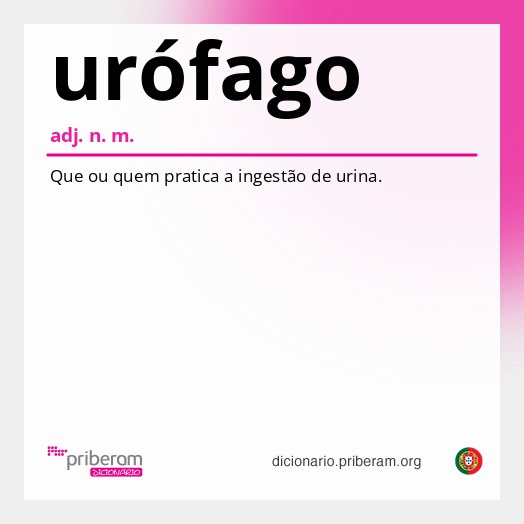 Significado de urófago