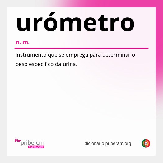 Significado de urómetro