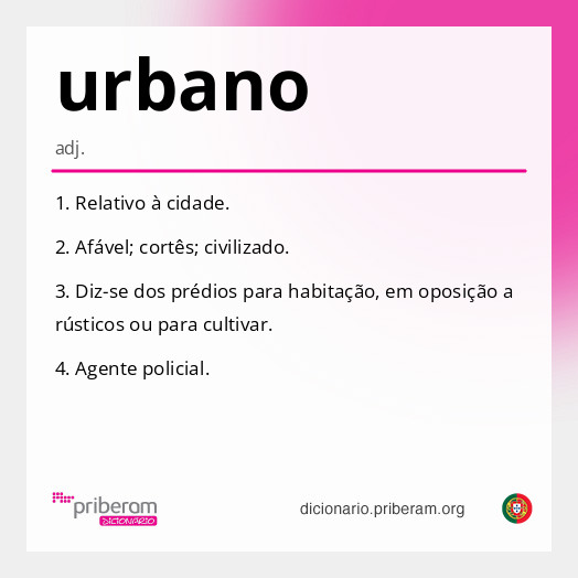 Significado de urbano