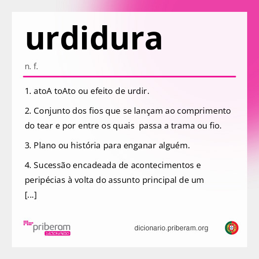 Significado de urdidura