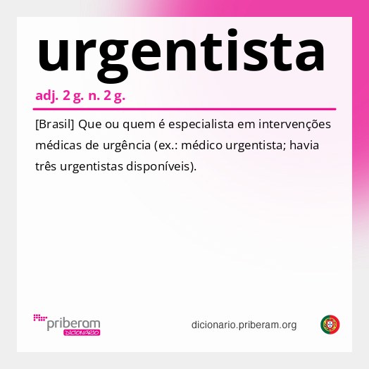 Significado de urgentista