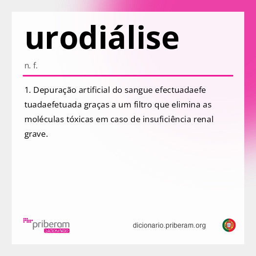 Significado de urodiálise