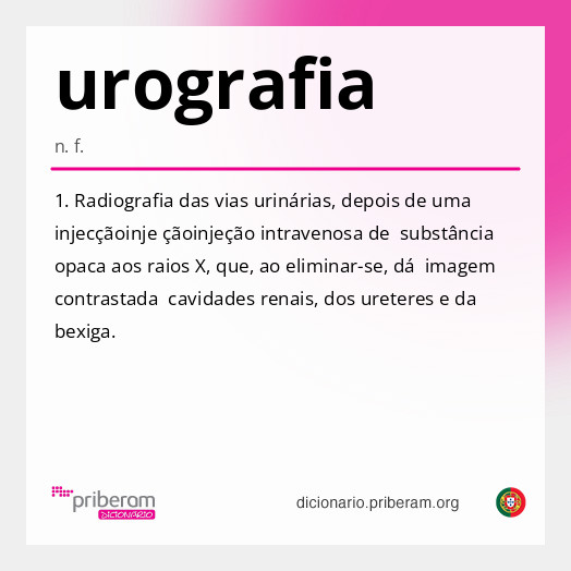 Significado de urografia
