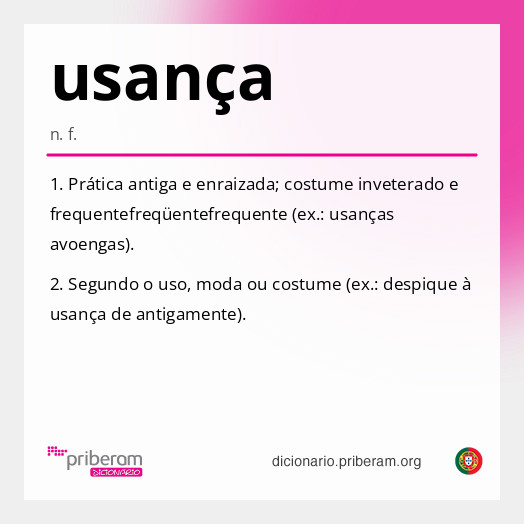 Significado de usança