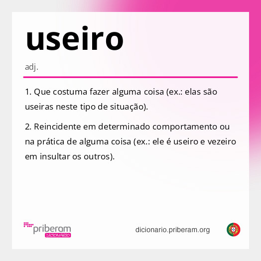 Significado de useiro