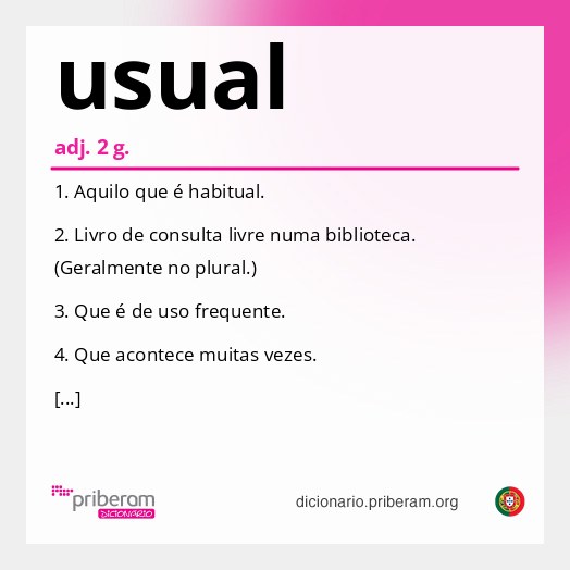 Significado de usual