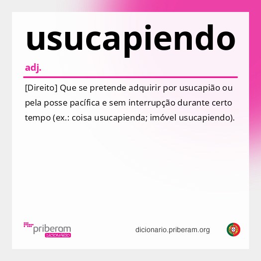 Significado de usucapiendo
