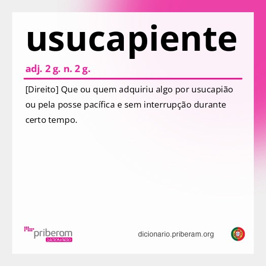 Significado de usucapiente