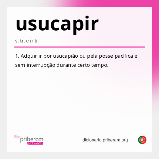 Significado de usucapir