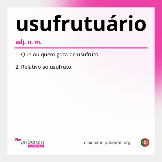 Significado de usufrutuário