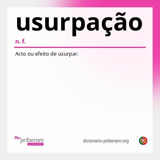 Significado de usurpação