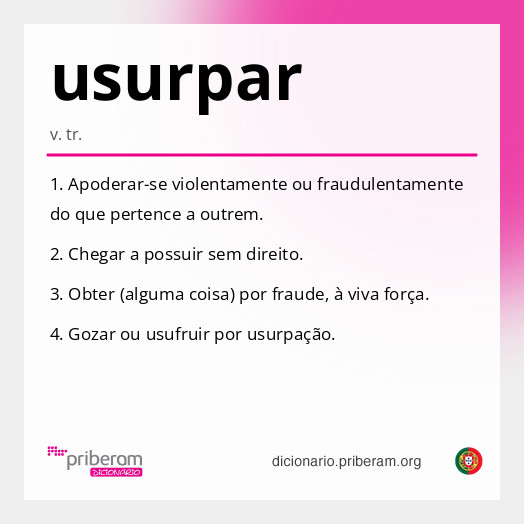 Significado de usurpar
