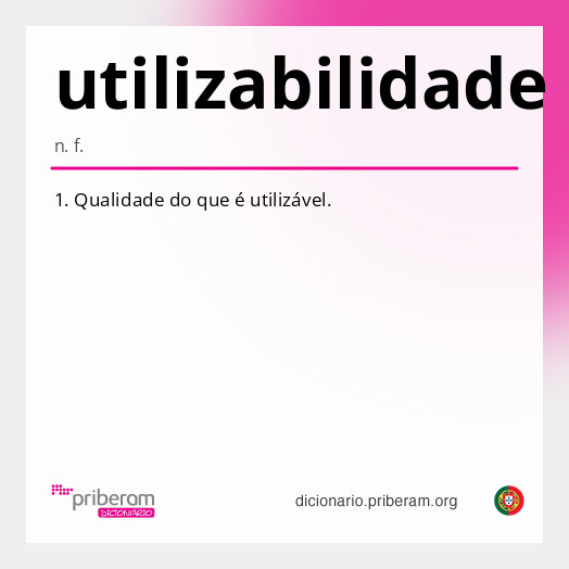 Significado de utilizabilidade