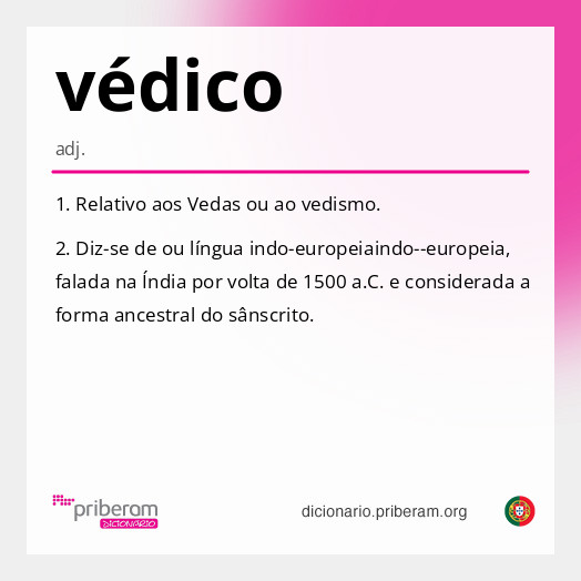Significado de védico