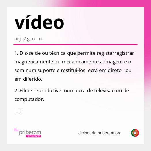 Significado de vídeo
