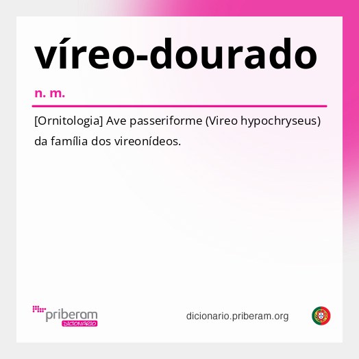 Significado de víreo-dourado