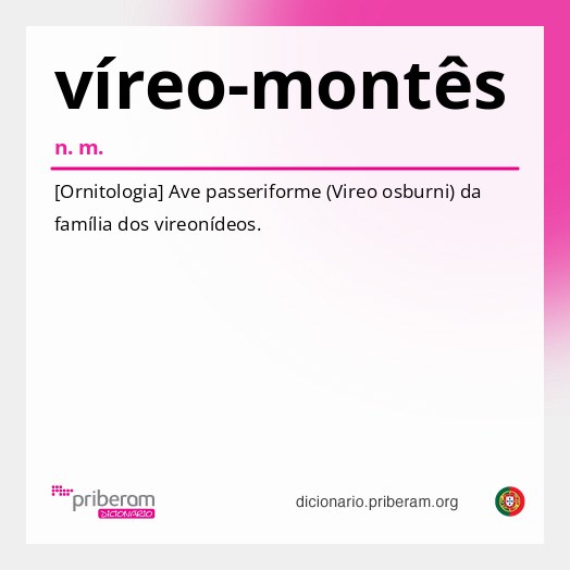 Significado de víreo-montês