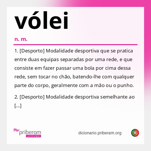 Significado de vólei