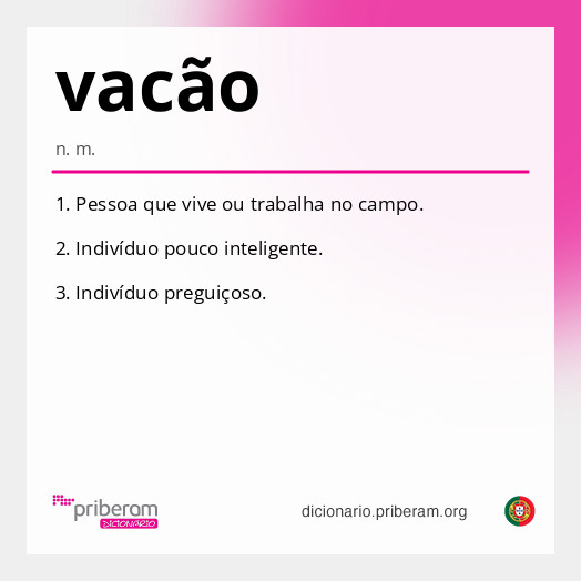 Significado de vacão