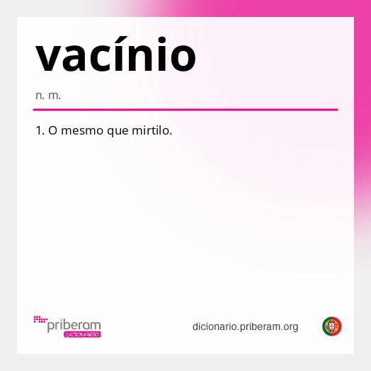 Significado de vacínio