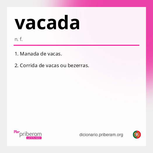 Significado de vacada