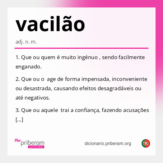 Significado de vacilão