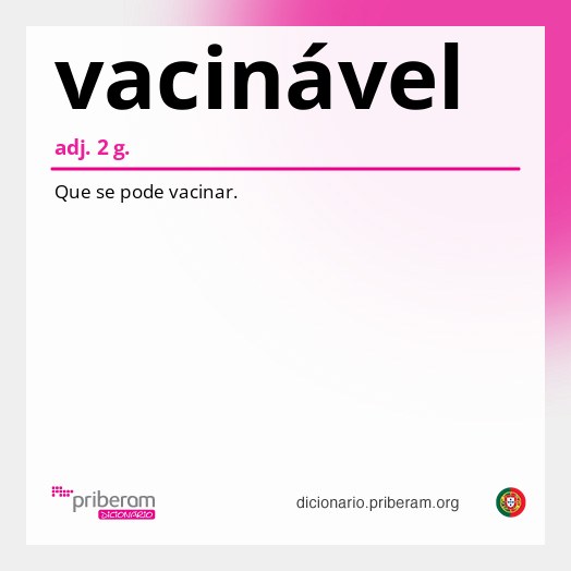Significado de vacinável