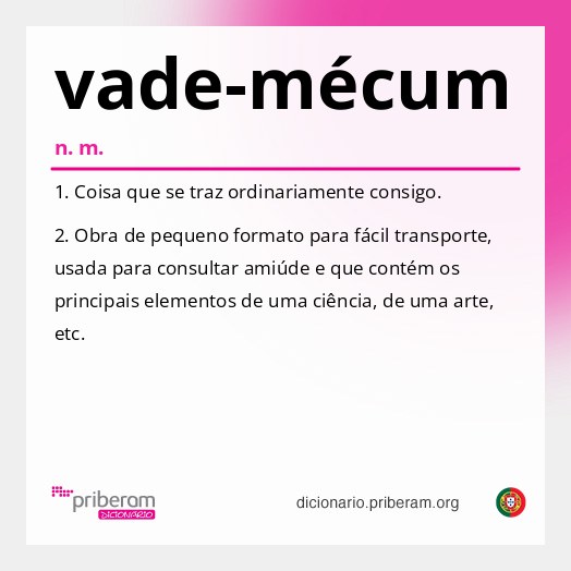 Significado de vade-mécum