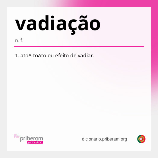 Significado de vadiação