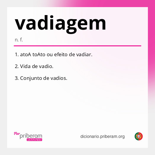 Significado de vadiagem