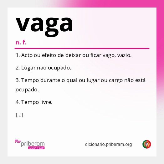 Significado de vaga