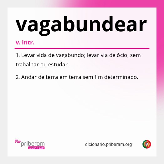 Significado de vagabundear