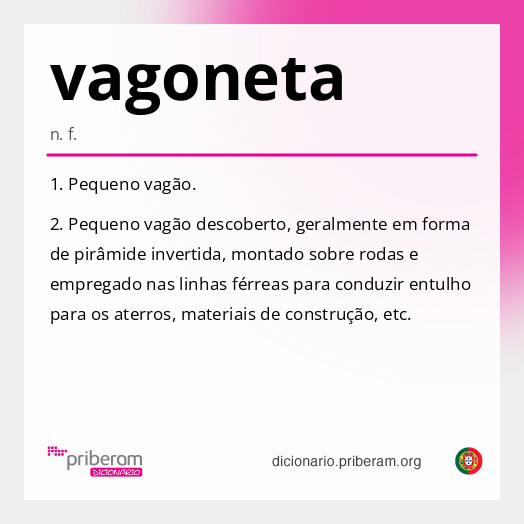 Significado de vagoneta